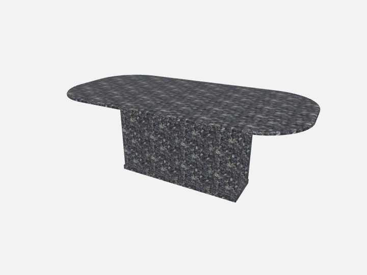 Mesa oblonga 8 lugares em Blue Pearl, 200 × 100 cm